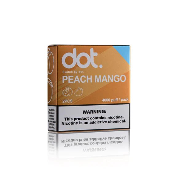 佩特里 DOTMOD DOT SWITCH 煙彈 蜜桃芒果4000puff/pack 2pcs 熱帶果王與甜蜜水蜜桃的完美協奏,綿密順滑的香甜滋味。