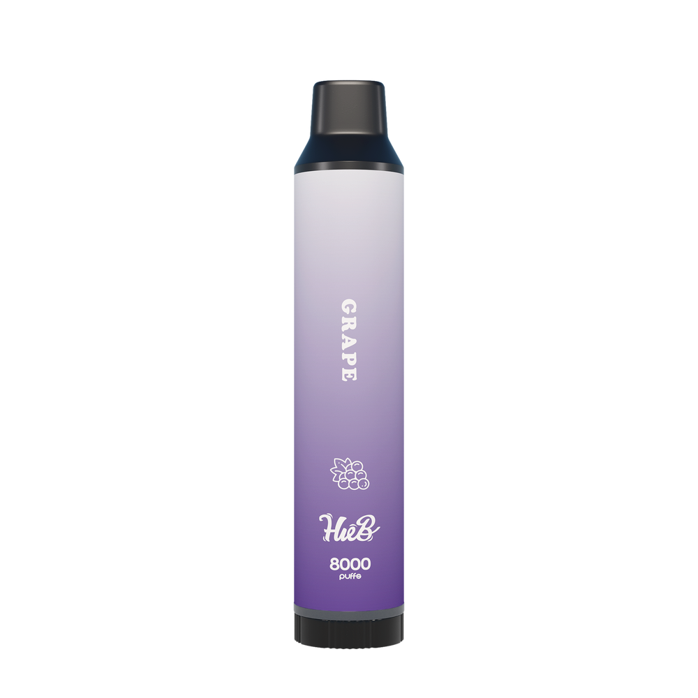 HueB 拋棄式-葡萄,飽滿多汁的巨峰葡萄香氣,微涼尾韻甜而不膩,經典必敗款。
