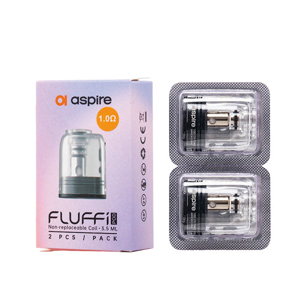 Aspire Fluffi 煙彈 3.5ml 的液體容量，能夠容納更多電子煙油，提供 0.6Ω（14–18W）與 1.0Ω（11–13W）兩種電阻版本的輸出設定供您選擇